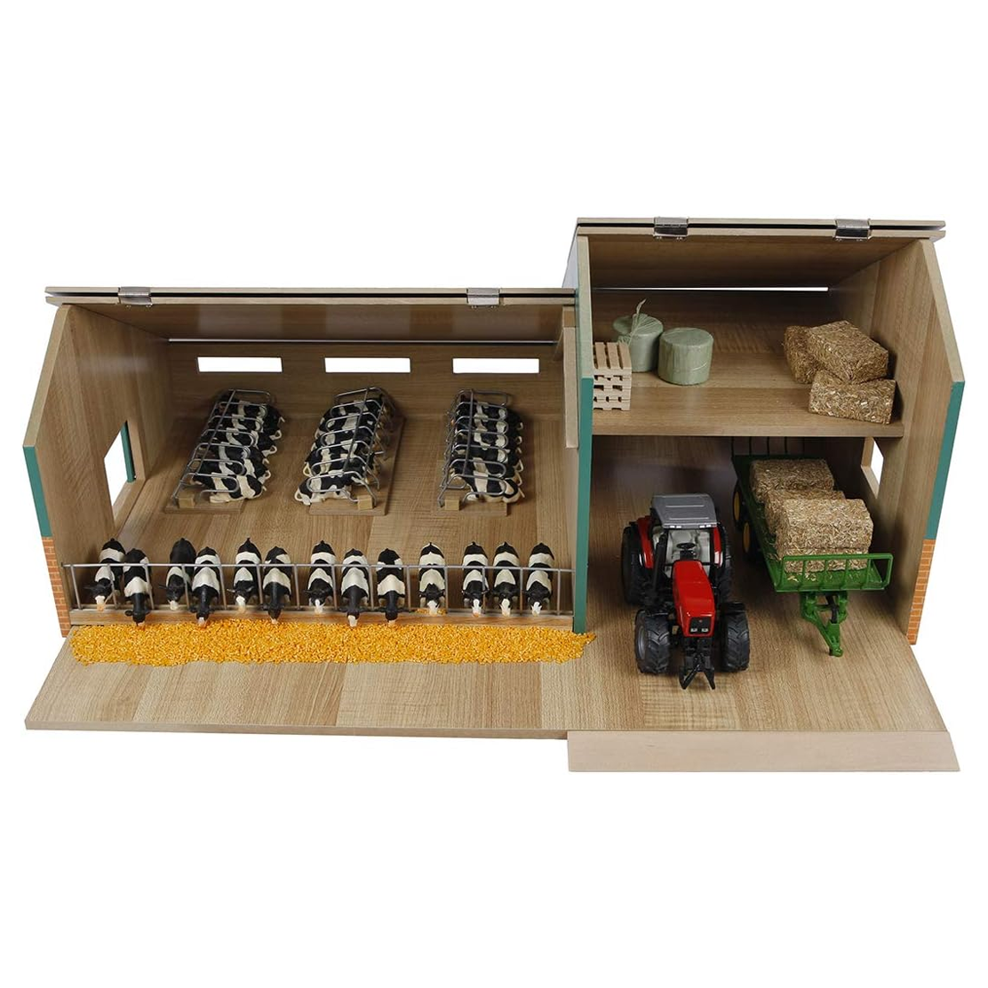 Écurie 1:32 avec hangar, 55 x 72 x 32 cm
