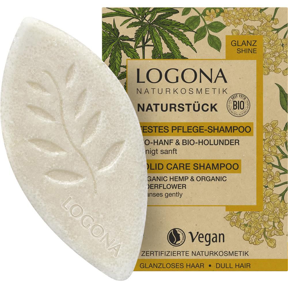 Logona shampoing soin solide, chanvre &amp; sureau bio, 60 gr