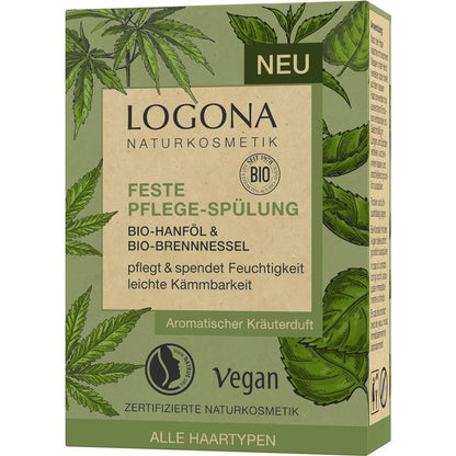 Logona Après-shampooing solide chanvre et ortie, 60 g