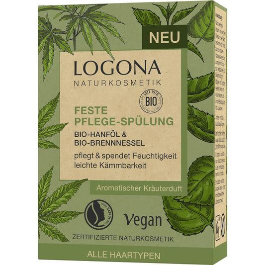 Logona Après-shampooing solide chanvre et ortie, 60 g