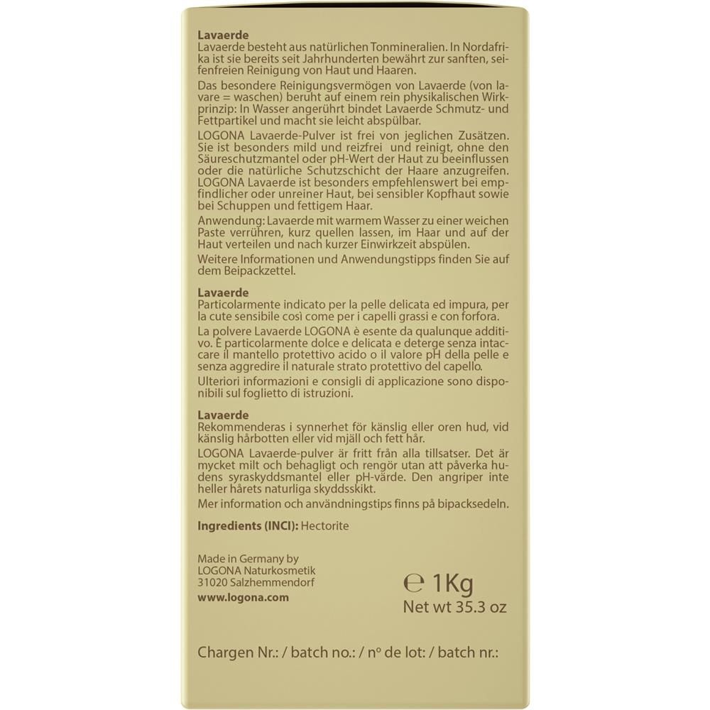 Poudre d'argile de lave Logona, 1 kg