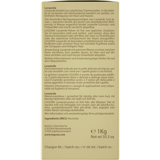 Poudre d'argile de lave Logona, 1 kg