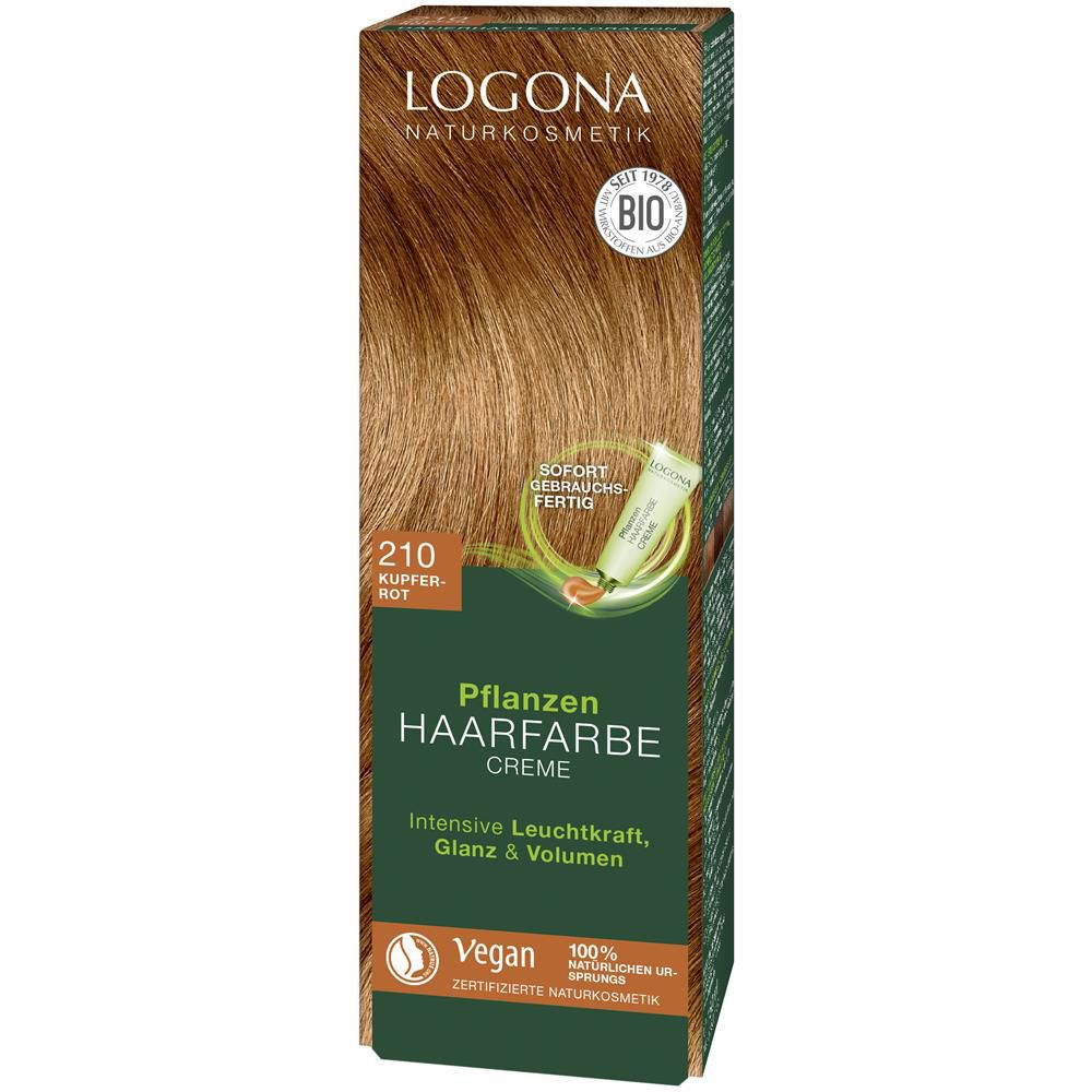 Logona herbal hair colour cream, copper red 210, 150 ml