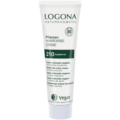 Logona herbal hair colour cream, copper red 210, 150 ml