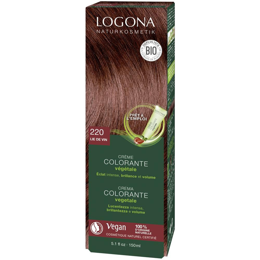 Logona Pflanzenhaarfarbe Creme, weinrot 220, 150 ml