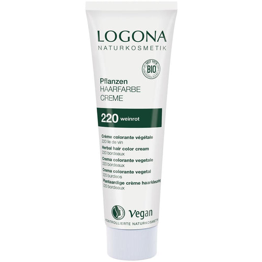 Logona Pflanzenhaarfarbe Creme, weinrot 220, 150 ml