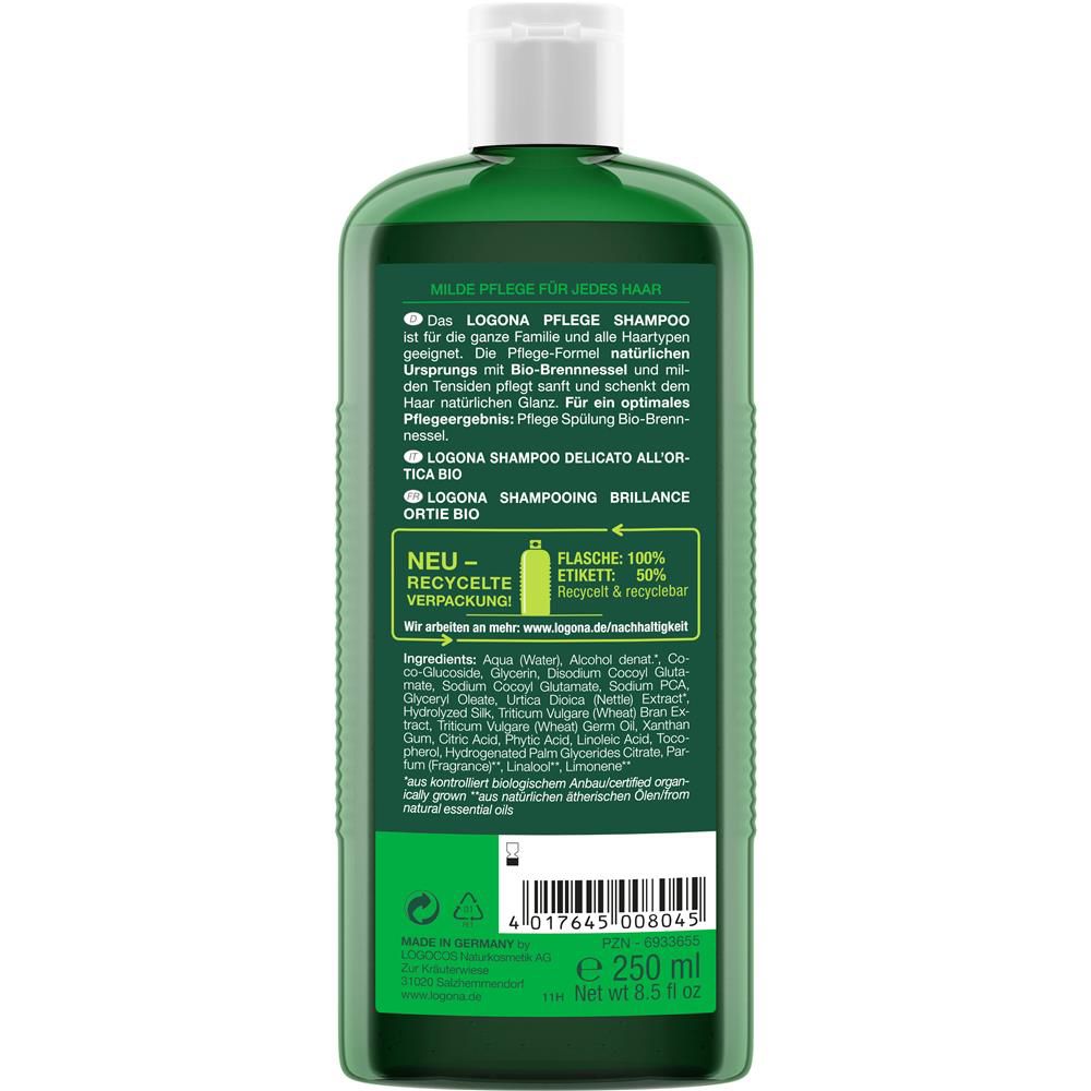 Logona Shampooing Shampooing soin à l'ortie, 250 ml