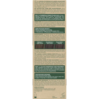 Logona – poudre de coloration végétale pour cheveux, brun café, 100 g