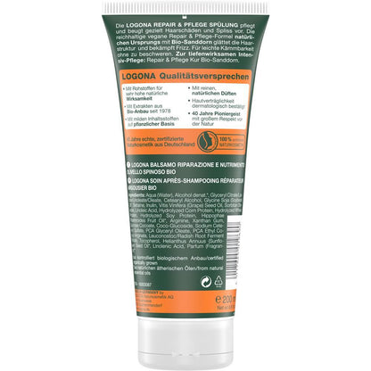Logona Après-shampooing réparation et soin à l'argousier, 200 ml