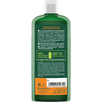 Logona Shampooing Réparation et Soin à l'Argousier, 250 ml