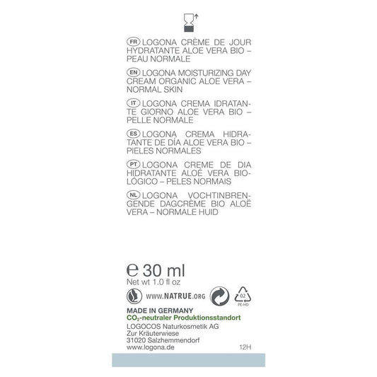 Logona Aloe Vera Tagescreme feuchtigkeitsspendend, 30 ml