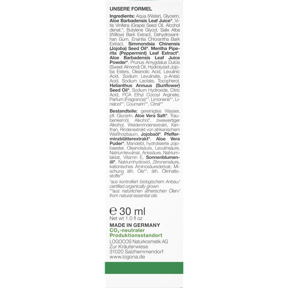 Logona Minze Feuchtigkeitsfluid Mattierende, 30 ml