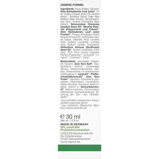 Logona Minze Feuchtigkeitsfluid Mattierende, 30 ml