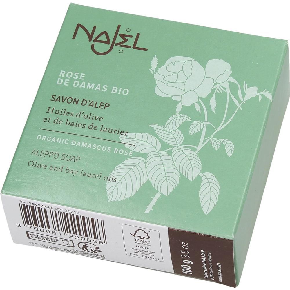 Najel Savon d'Alep à la rose, 100 g