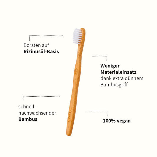 Niyok Kinder Bambus Zahnbürste - Kinder in Not
