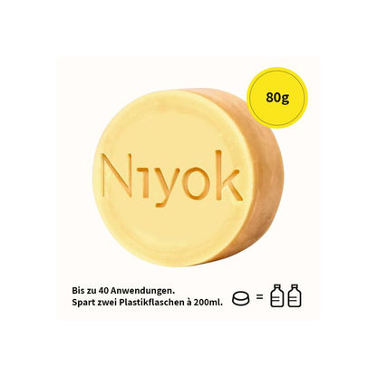 Niyok shampoing + après-shampooing solide 2en1, Vitamina, 80 g