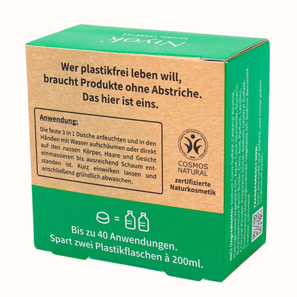 Niyok feste Dusche 3in1, Körper, Haare, Gesicht, Earyl spring, 80 g