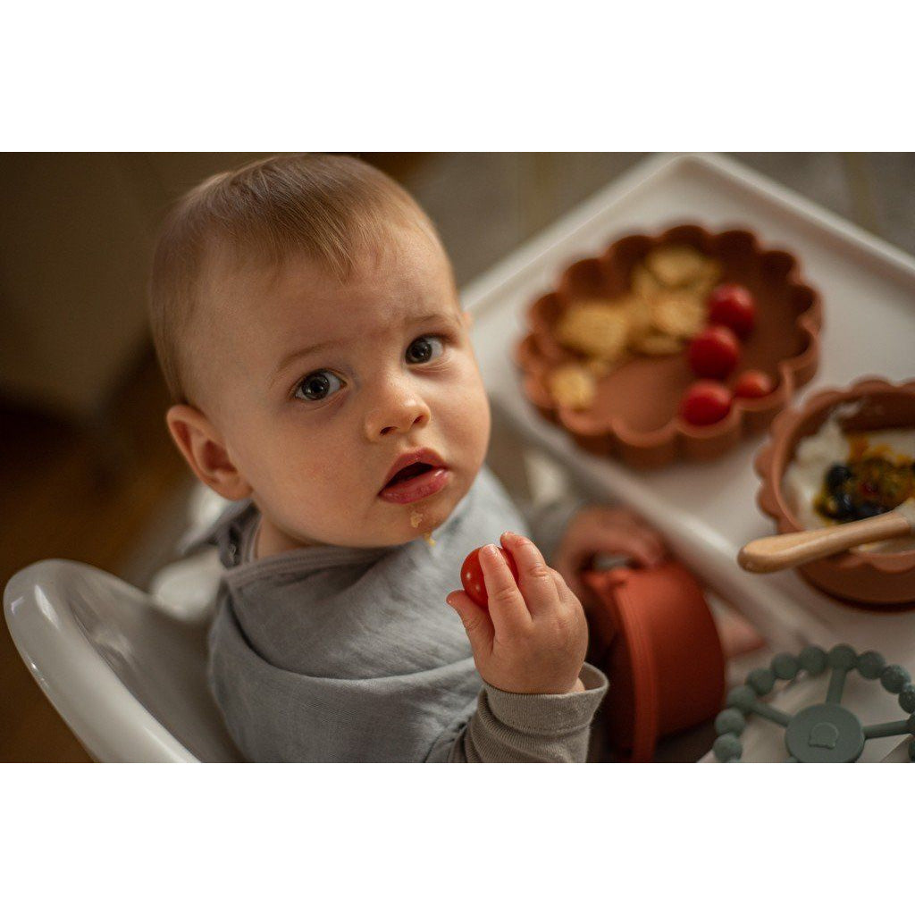 * Lot de 2 torchons d'épaule SOINA, orange/gris