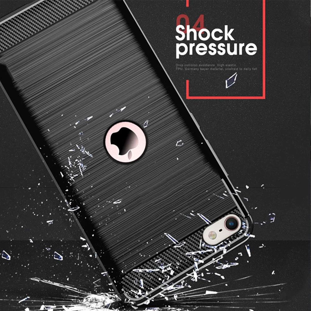 iPhone SE 2020 Carbonix-Silikon Case, schwarz