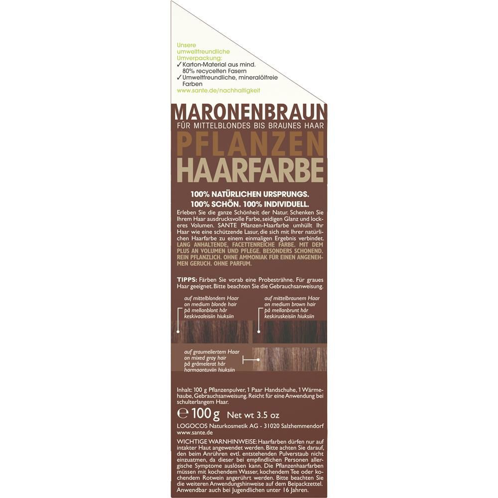 Sante Pflanzenhaarfarbe - maronenbraun, 100 g