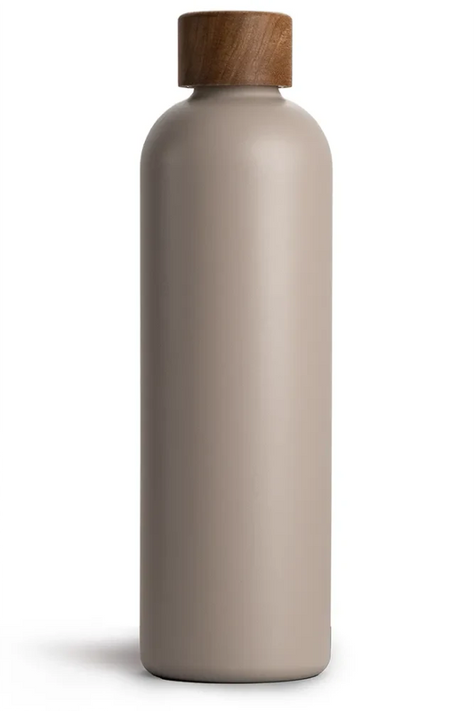 T&N Trinkflasche Edelstahl Wood Edition, 1000 ml, Mud Grey