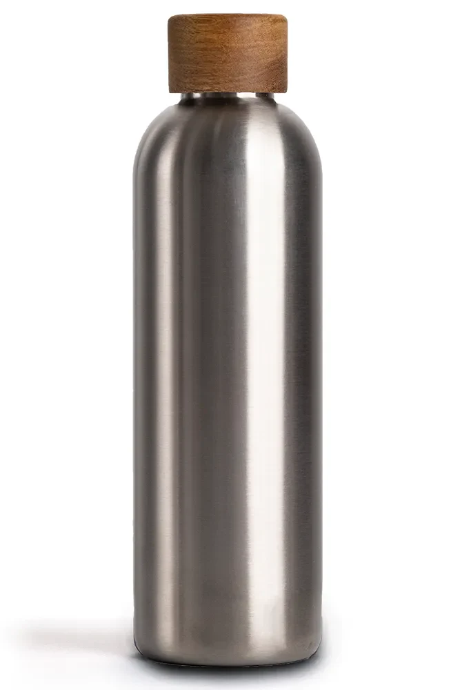 T&N Trinkflasche Edelstahl Wood Edition, 750 ml, Stainless Steel