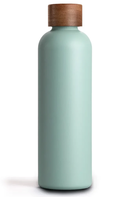 T&N Trinkflasche Edelstahl Wood Edition, 750 ml, Aqua Turquoise
