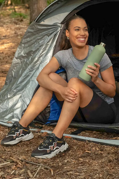 T&N Trinkflasche Edelstahl Wood Edition, 500 ml, Olive Green