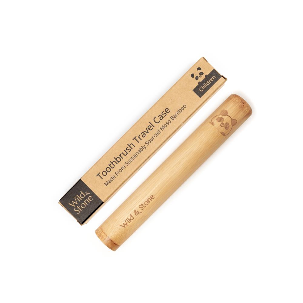 Étui de voyage pour brosse à dents Wild &amp; Stone en bambou, enfants