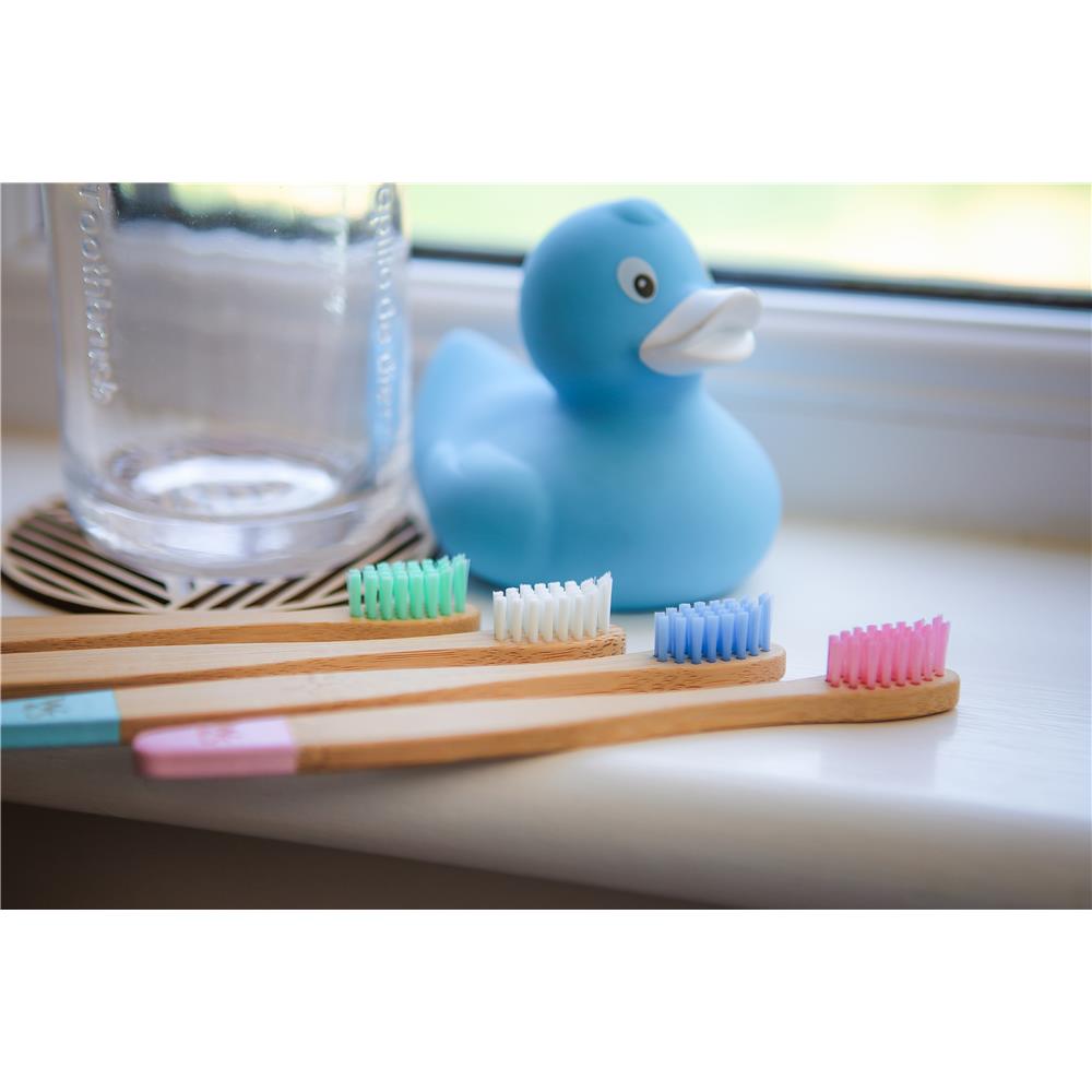 Wild &amp; Stone children's bamboo toothbrushes, soft, candy, pack of 4