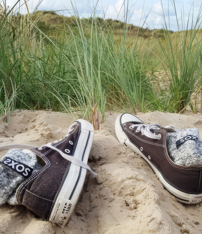 Graue Wolle Herren- & Damensocken Jet Black, Kurzsocke, 42-46