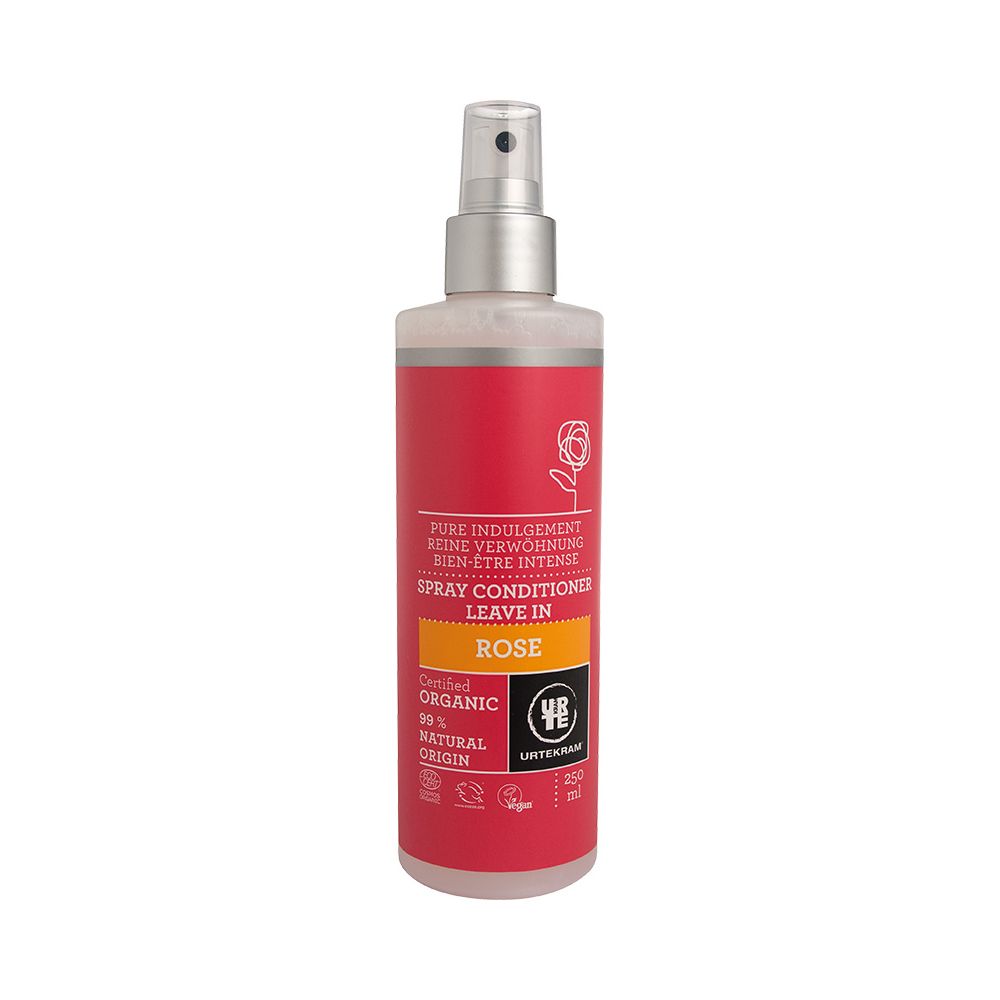 Urtekram Spray Après-shampooing Rose, 250 ml