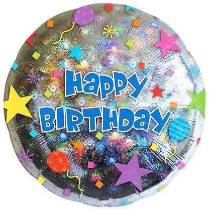Foil balloon Happy Birthday round, 45 cm