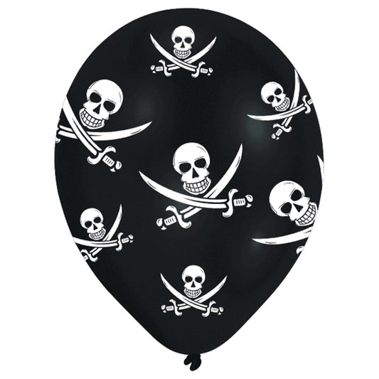 Jolly Roger 6 ballons, 27,5 cm