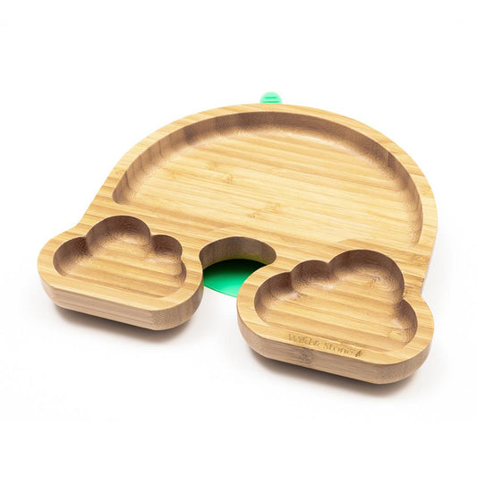 * Wild & Stone Baby Bambus Teller mit Saugnapf, grün