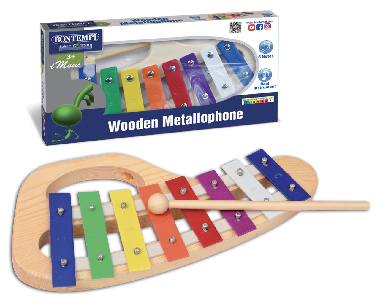 Bontempi Metallophon mit 8 Metallplättchen